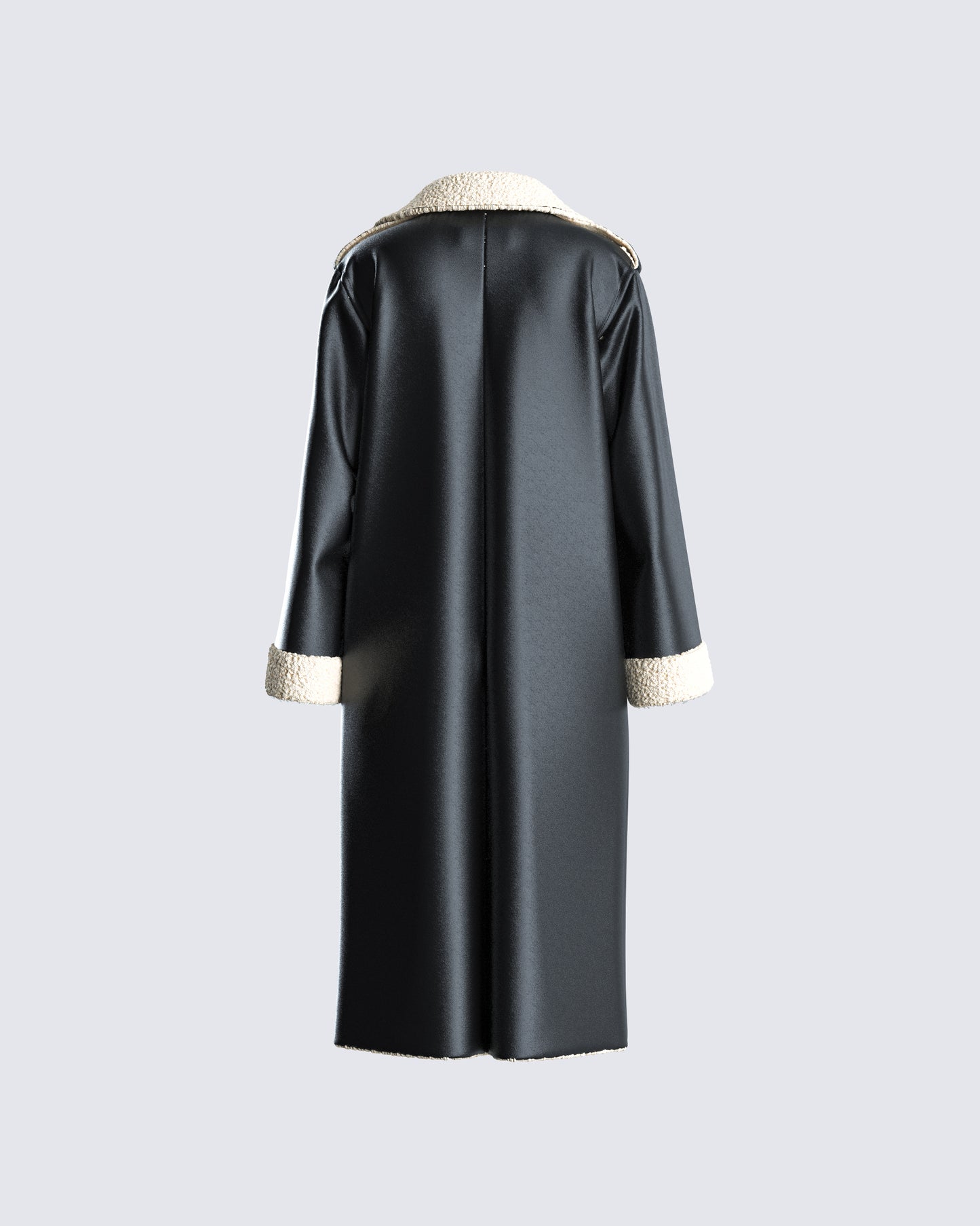 Chessa Black Vegan Leather Coat