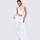 Women's white top close-up detail – FINESSE
