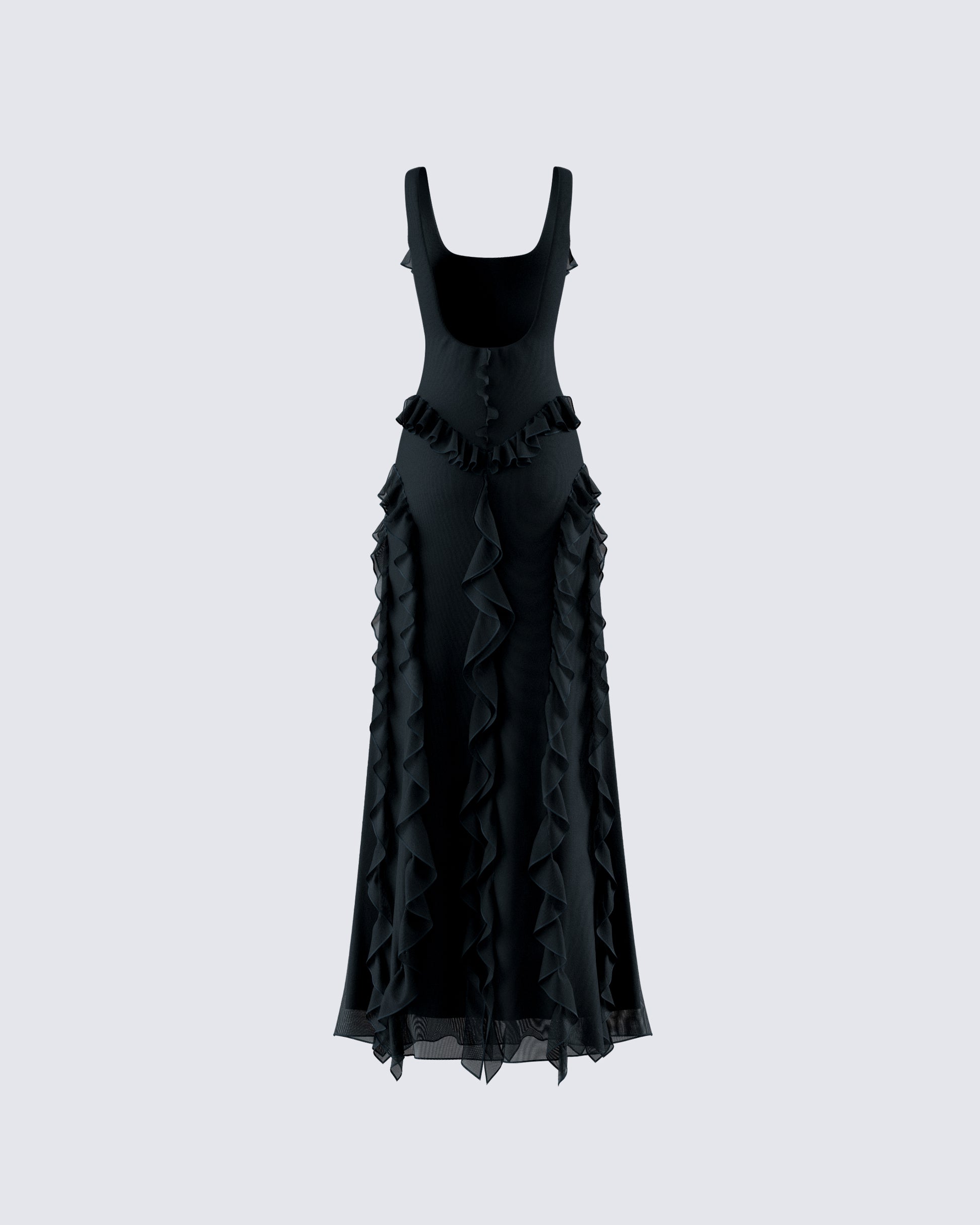 Black Ruffle Maxi Dress Black Ruffle Maxi Dress