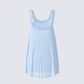 Olwen Baby Blue Plisse Mini Dress