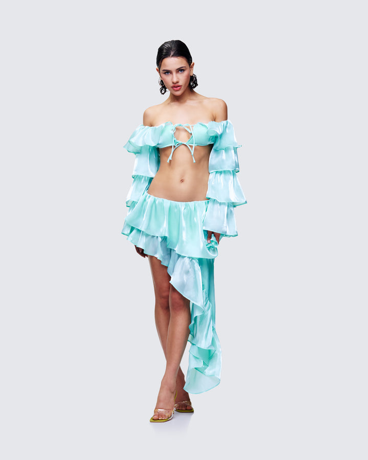 Skipper Green Ruffle Set - back view
