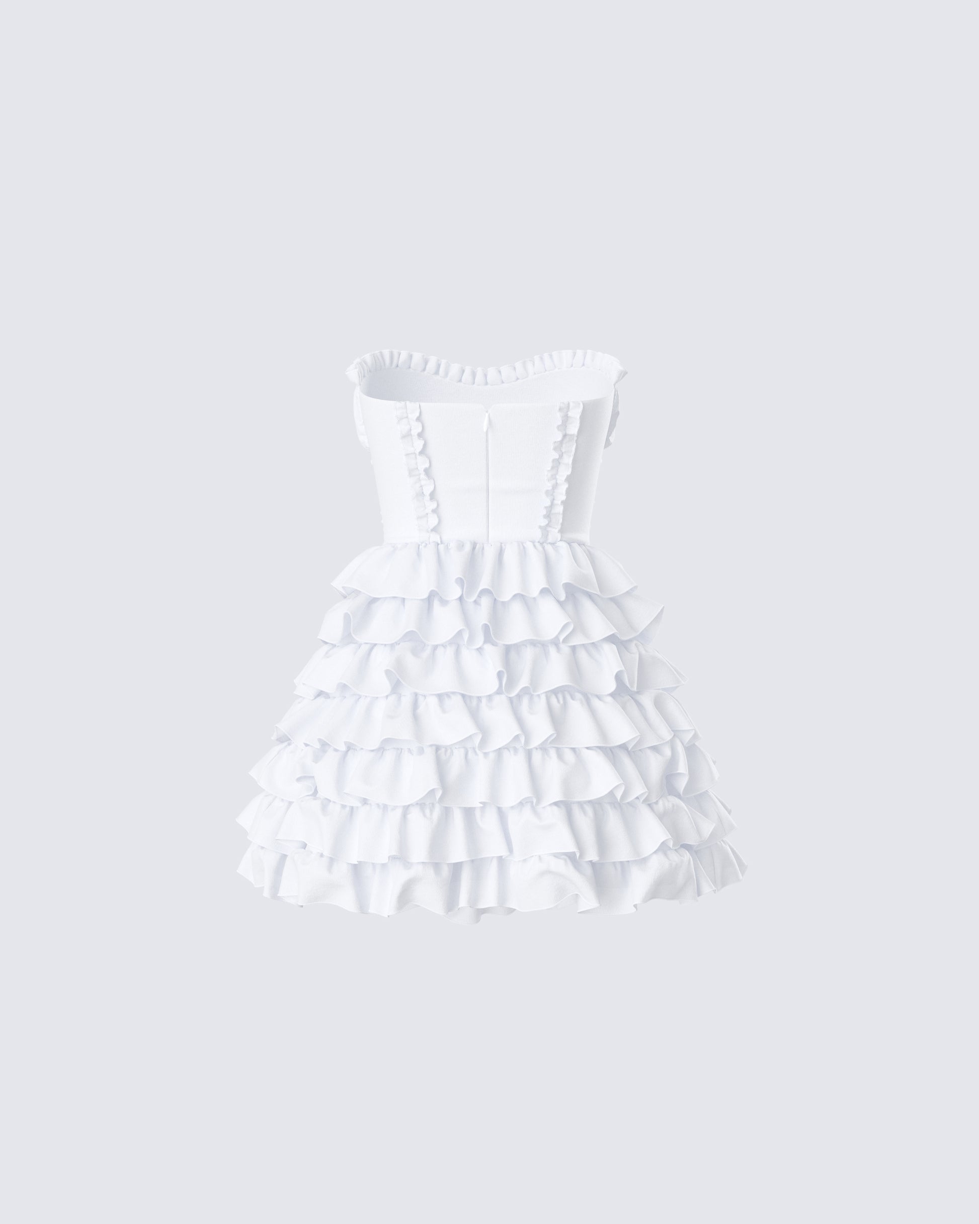 Pipi White Ruffle Mini Dress Pipi White Ruffle Mini Dress