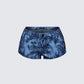 Meili Blue Fused Lace Mini Shorts product front
