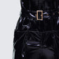 Melusine Black Vegan Leather Belted Paperbag Trousers