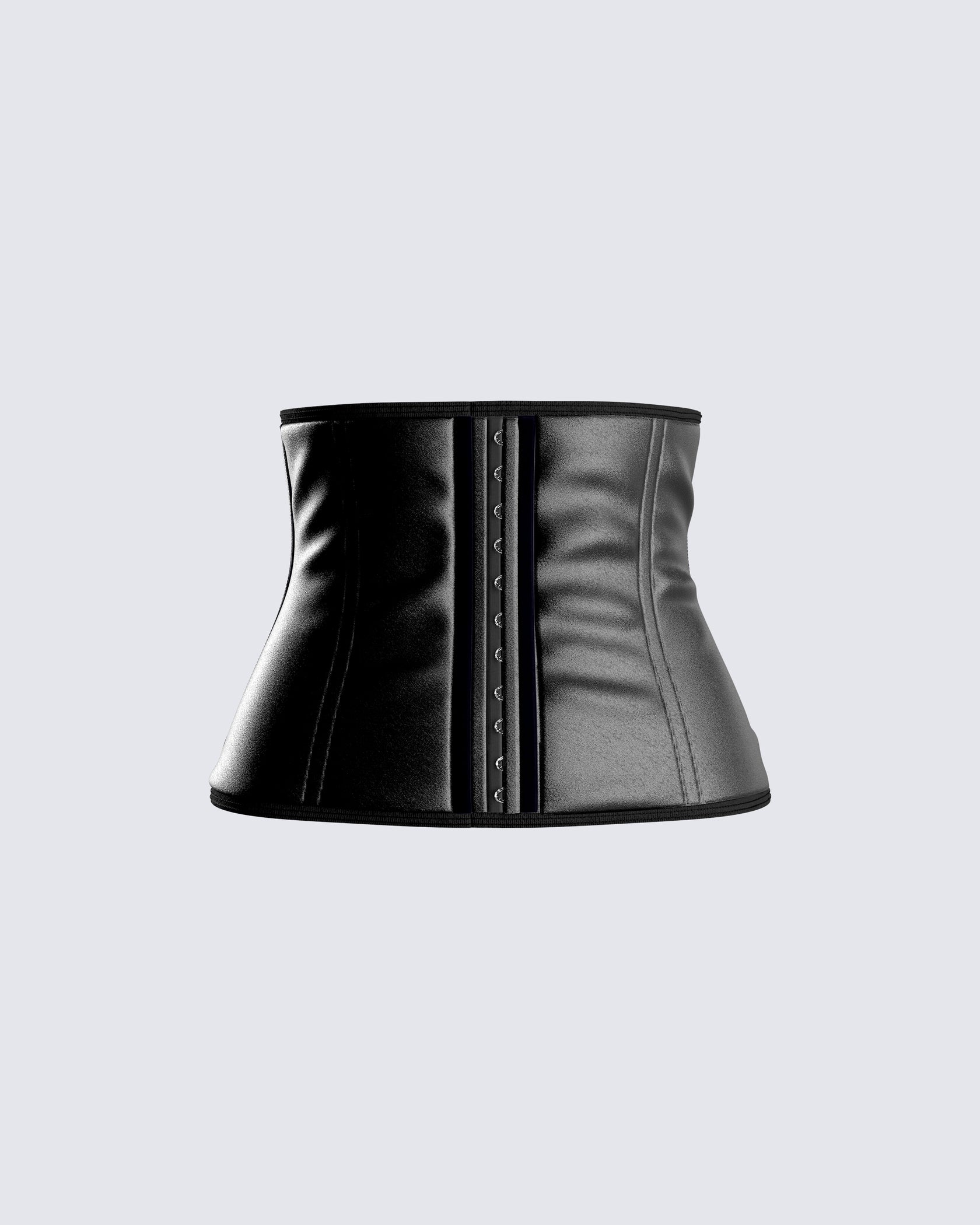 Black Waist Trainer Corset Belt - Latex Compression – FINESSE
