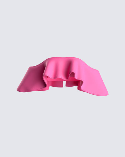 ★athe★ MARON Pink Marron Nylon Shoulder S Maro Pink Off Shoulder Top – FINESSE