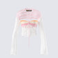 Vanessa Pink Sequin Knit Top