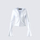 Grace White Satin Shirt