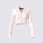 Alyssa Pink Knit Cropped Jacket