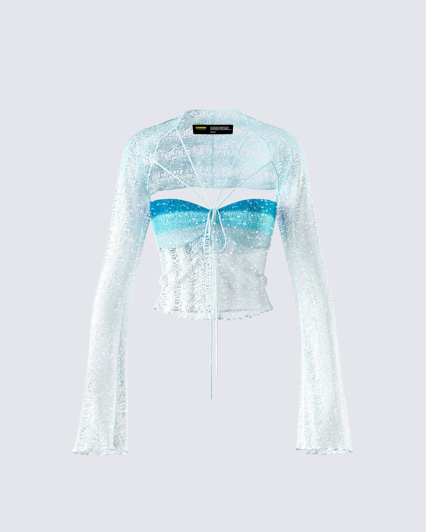 Vanessa Turquoise Sequin Knit Top