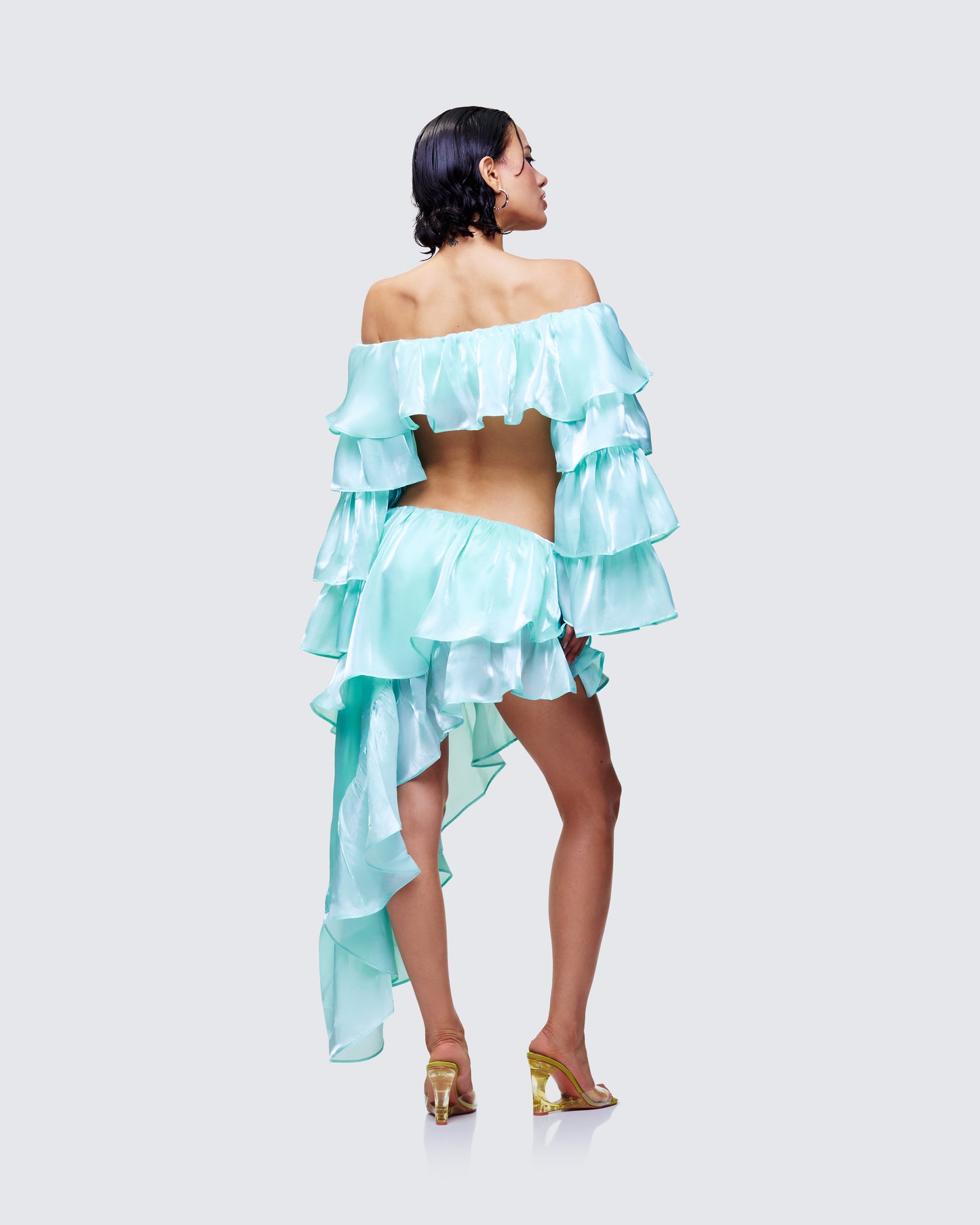 Skipper Green Ruffle Set - close up detail