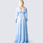 Louise Baby Blue Tiered Maxi Dress