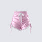 Adara Pink Ruched Mini Short