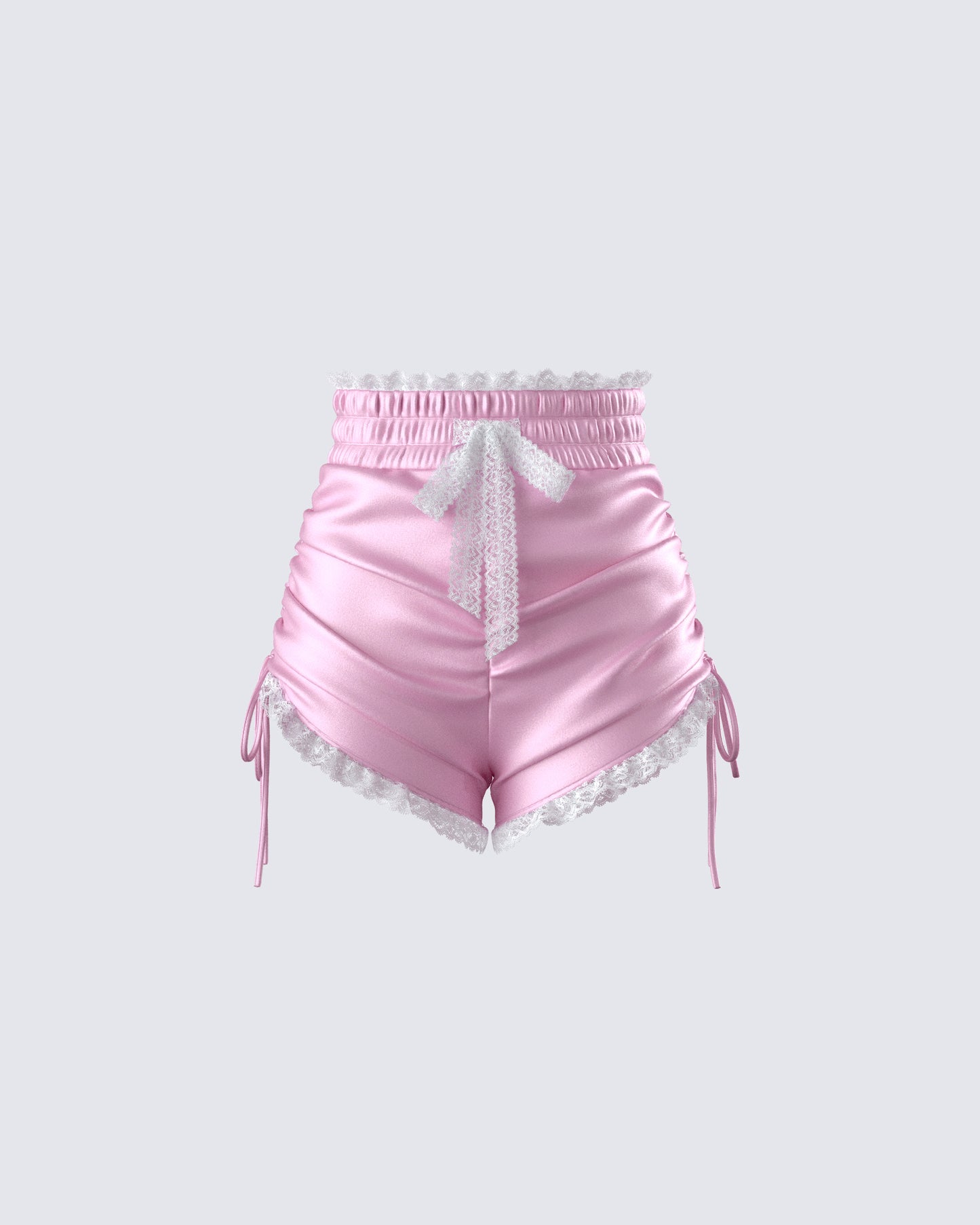 Adara Pink Ruched Mini Short