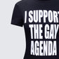 Drea Black Slogan Classic Tee