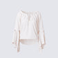 Moira Ivory Trumpet Sleeve Top