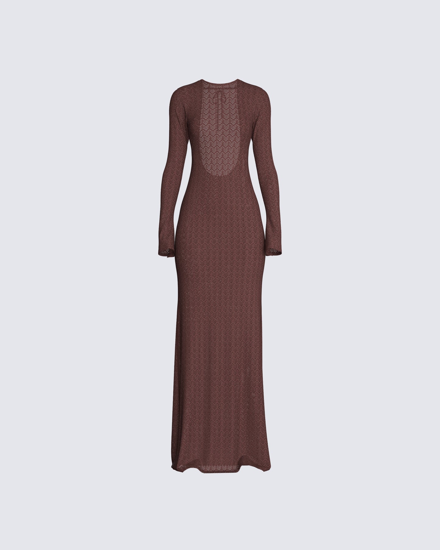 Landis Brown Knit Maxi Dress