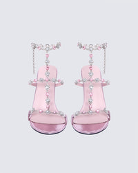 Nikki Pink Jewel Stiletto Heel