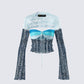 Vanessa Black Sequin Knit Top