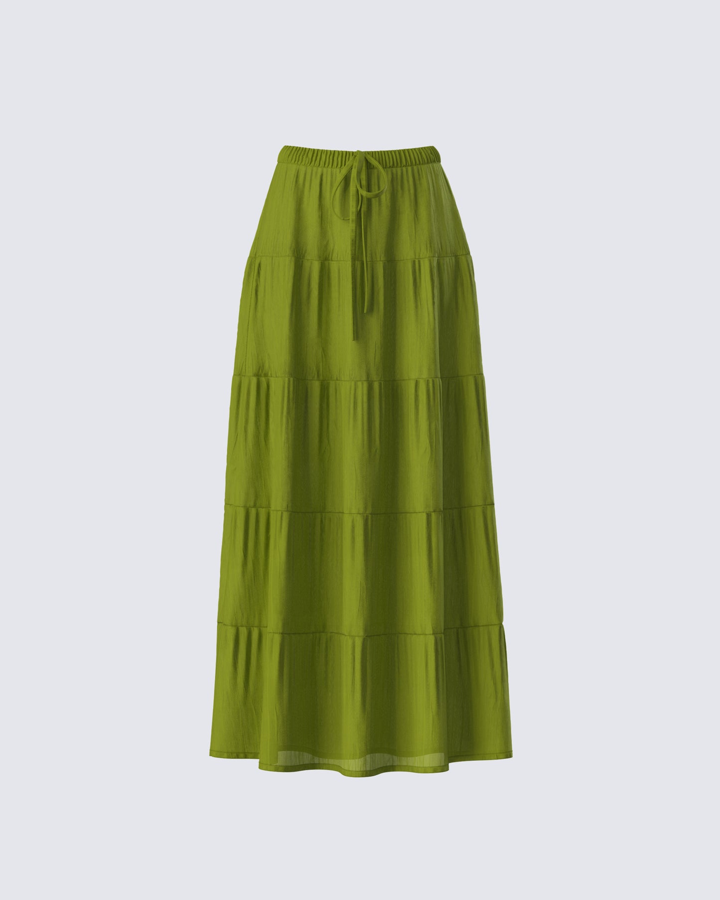 Didi Green Tiered Maxi Skirt