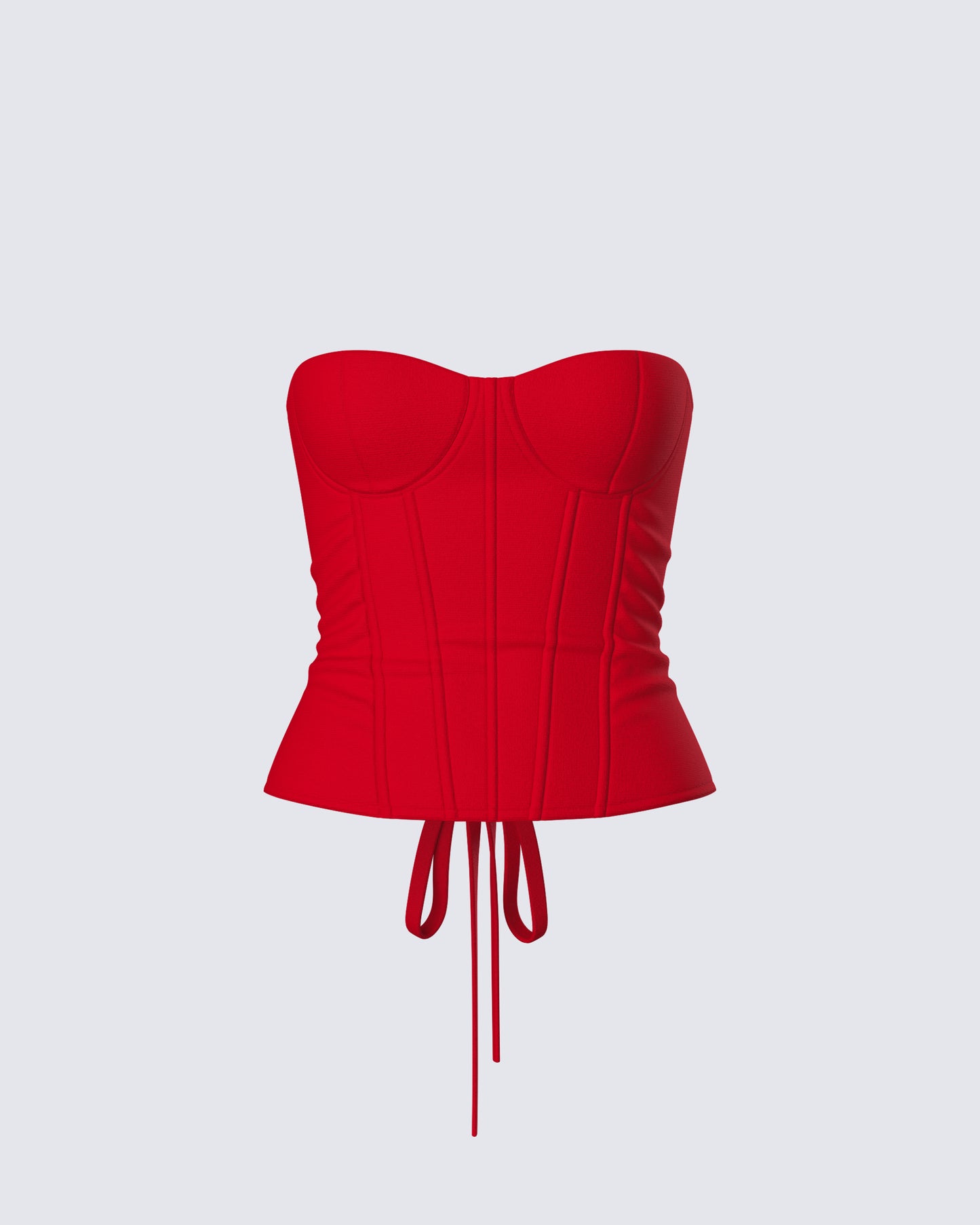 Tayah Red Mesh Corset Top