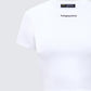 Swara White Slogan Baby Tee