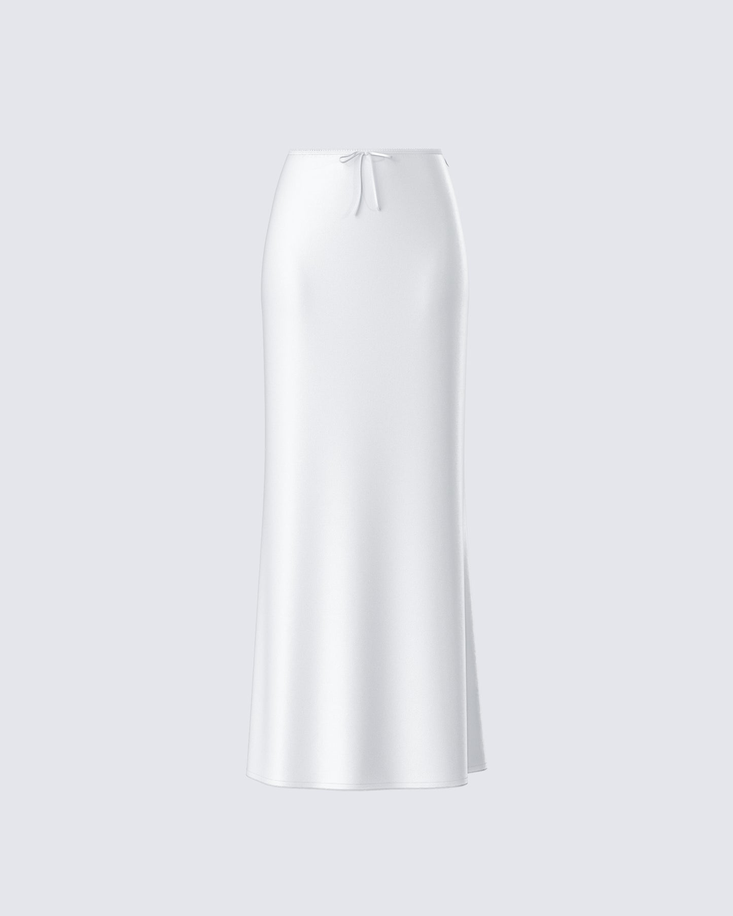 Maree White Low Rise Maxi Skirt