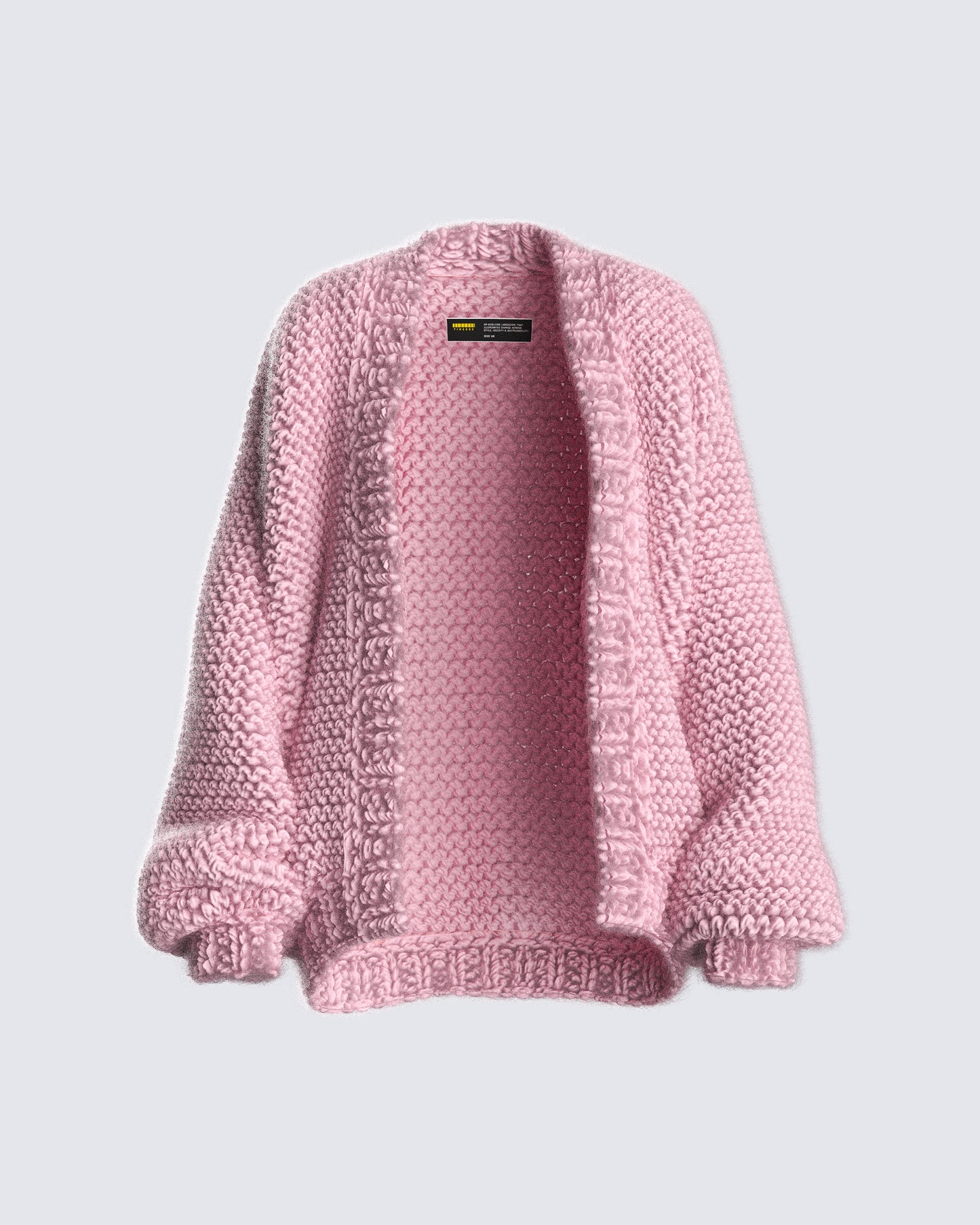 Blaise Pink Chunky Hand Knit Cardigan
