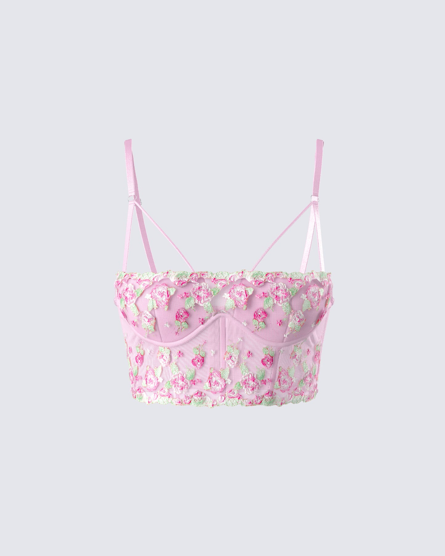 Olivia Pink Flower Corset Top