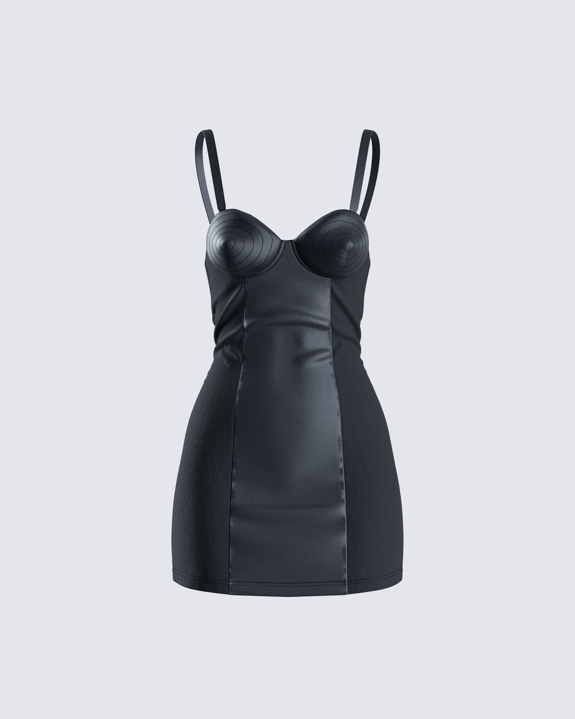 Black Satin Bustier Mini Dress - Corset Style Party Dress FINESSE Black Satin Bustier Mini Dress - Corset Style Party Dress FINESSE