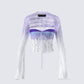 Vanessa Purple Sequin Knit Top