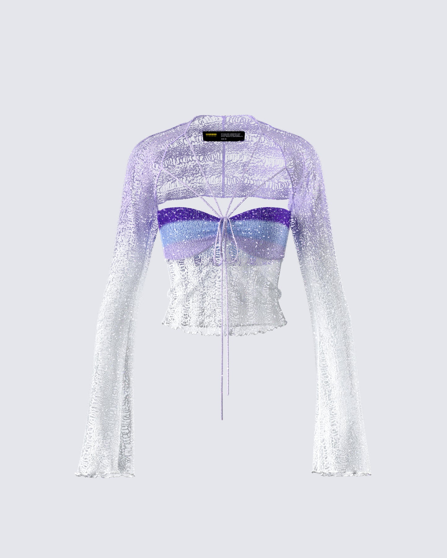 Vanessa Purple Sequin Knit Top