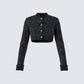 Pippa Black Tweed Cropped Jacket