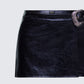 Fern Black Vegan Leather Mini Skirt