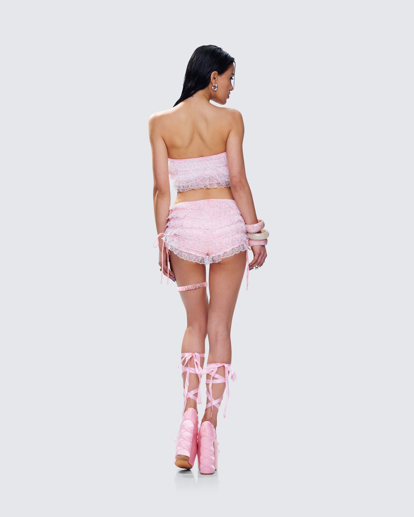 Giselda Pink Thigh Garter