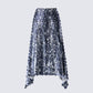 Wyn Metallic Silver Sequin Maxi Skirt