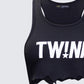 Maxine Black Graphic Cut Off Tank