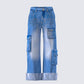 Karen Blue Denim Cargo Pant