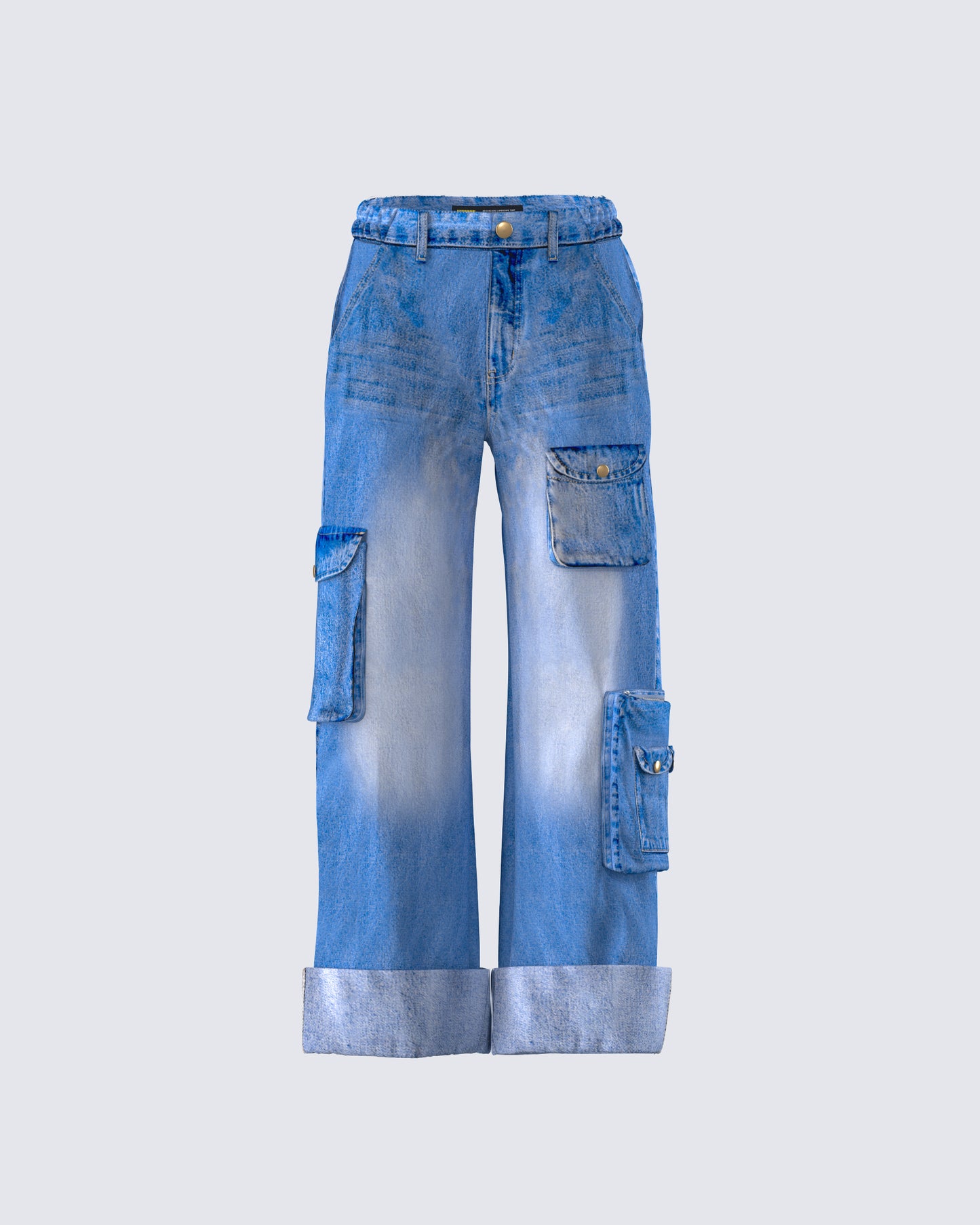 Karen Blue Denim Cargo Pant