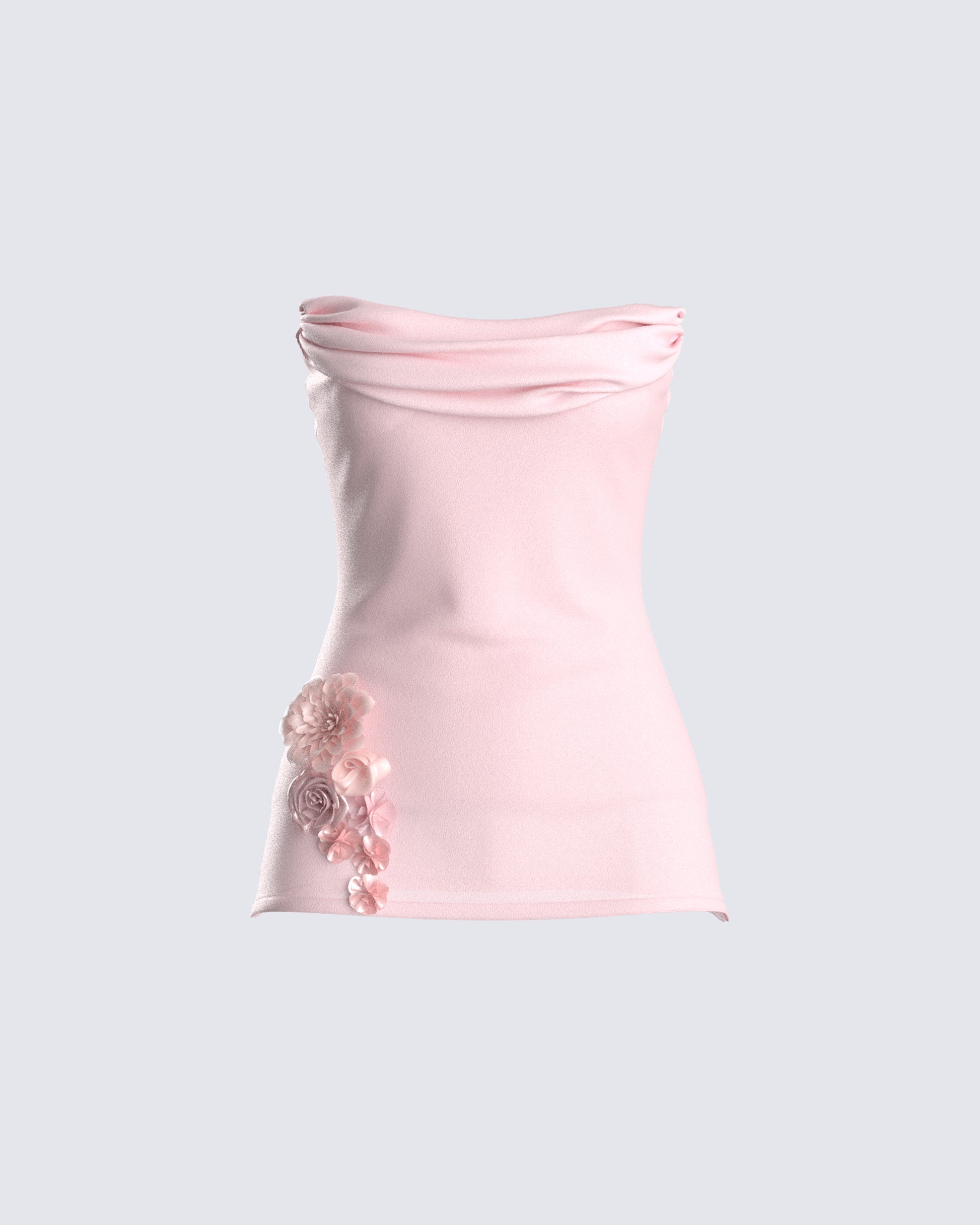 Pink floral corset top