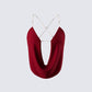 Ginger Burgundy Backless Cowl Top