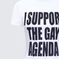 Drea White Slogan Classic Tee
