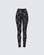 Miriam Black Lace Fitted Legging