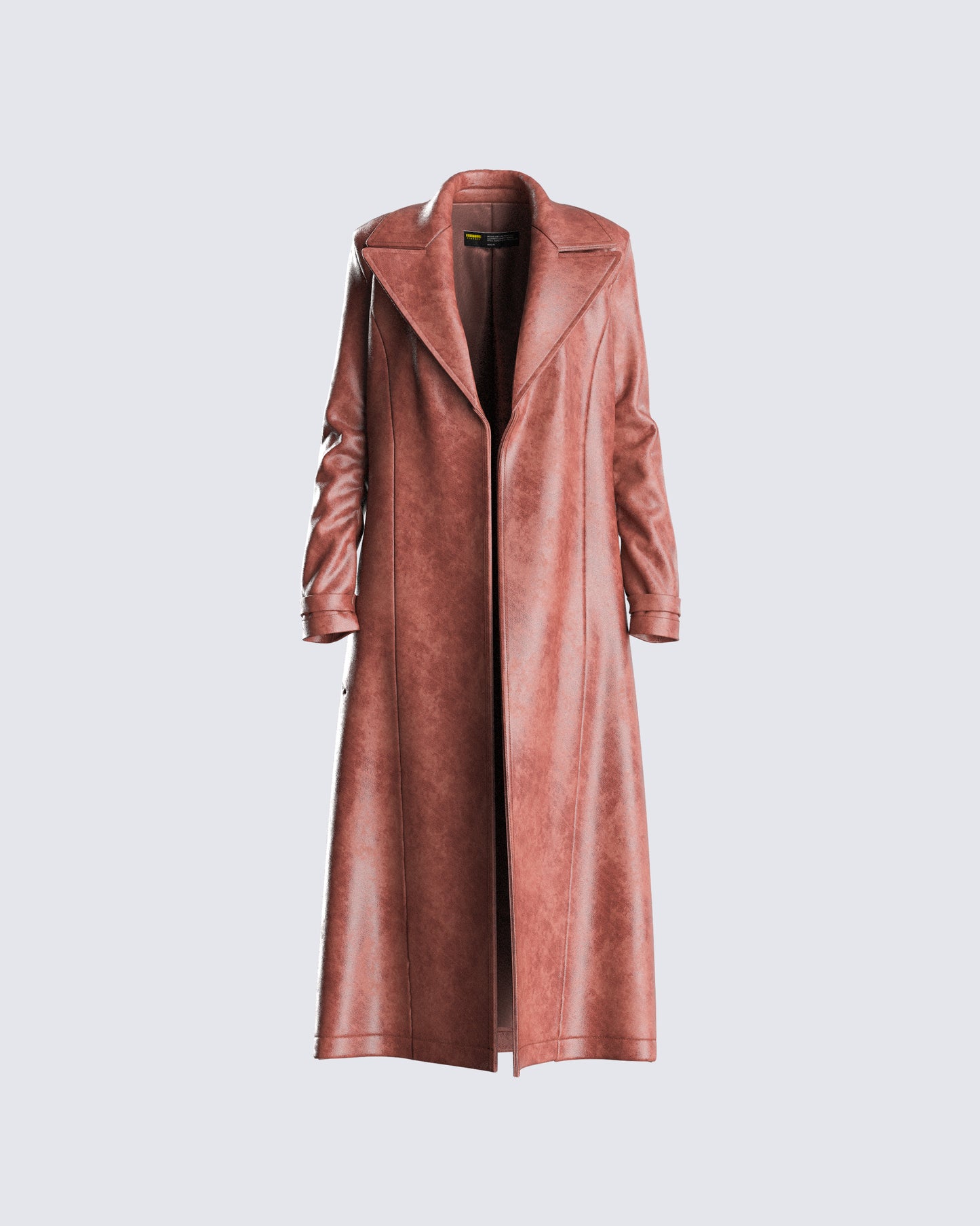 Lu Brown Vegan Leather Coat