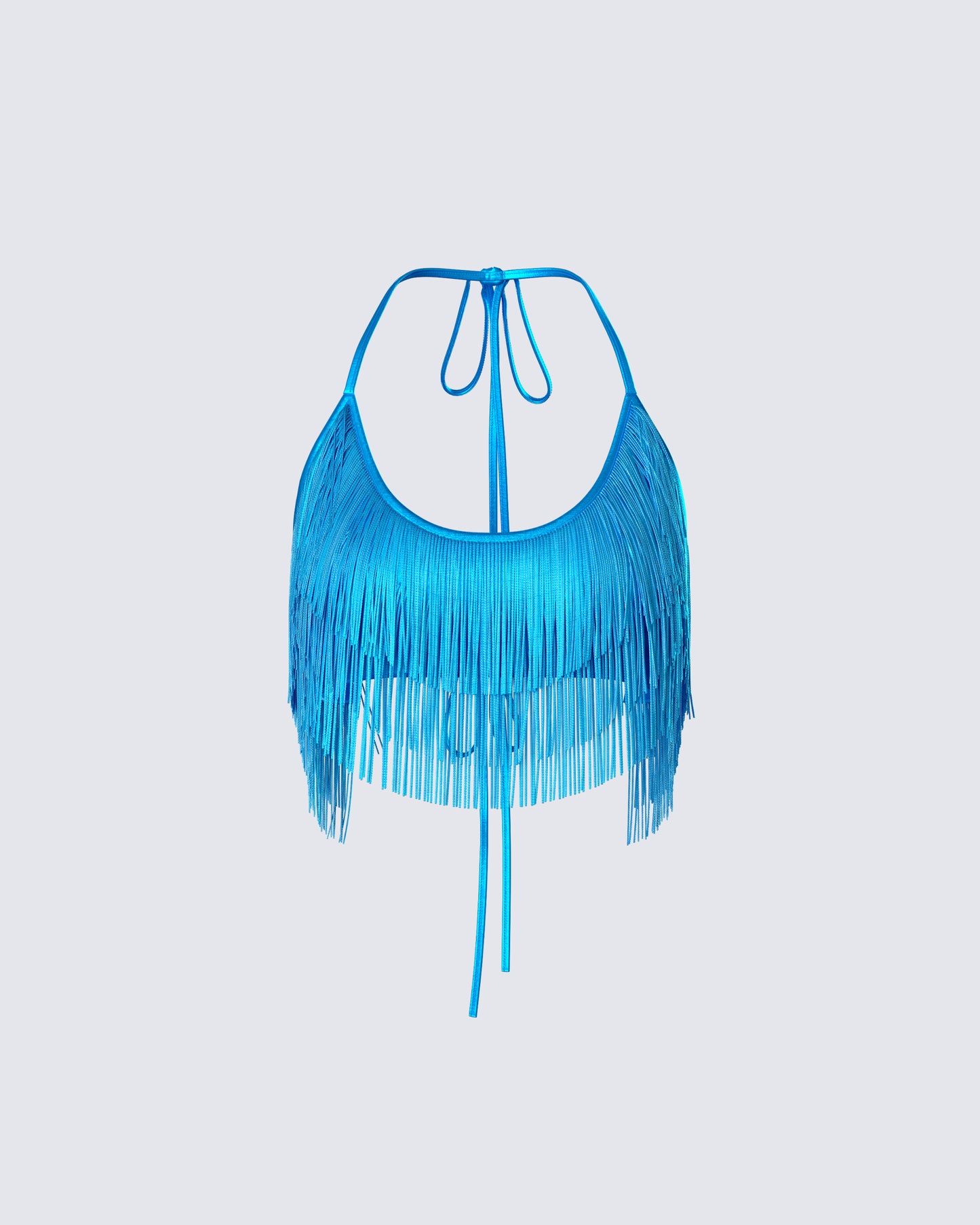 Laleh Teal Fringe Top