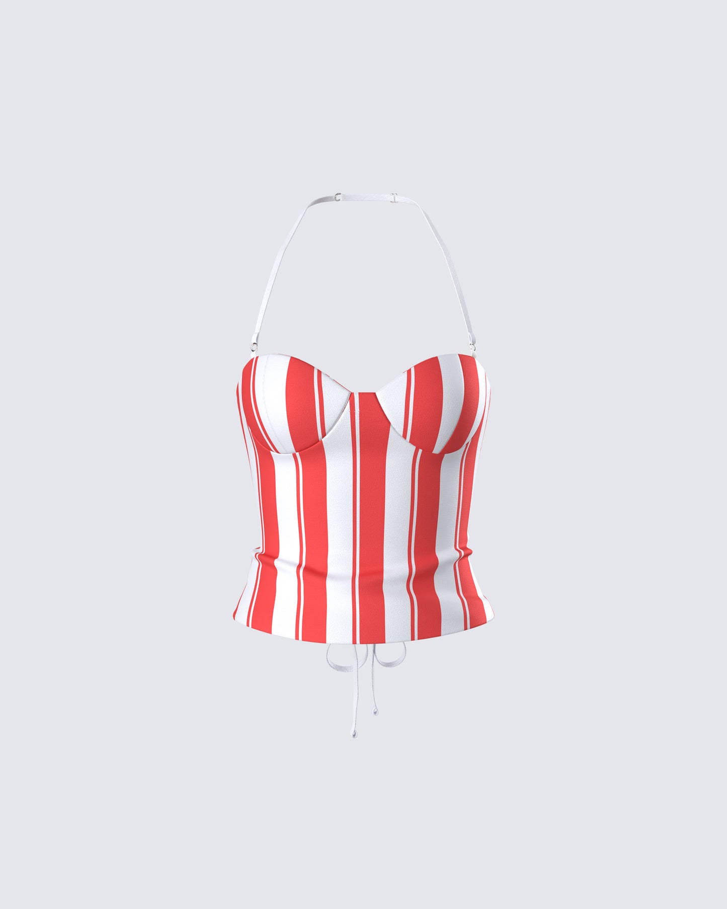 Risa Red Stripe Bustier Top