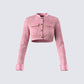 Pippa Pink Tweed Cropped Jacket