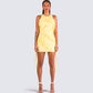 Gem Yellow Ruffle Mini Dress
