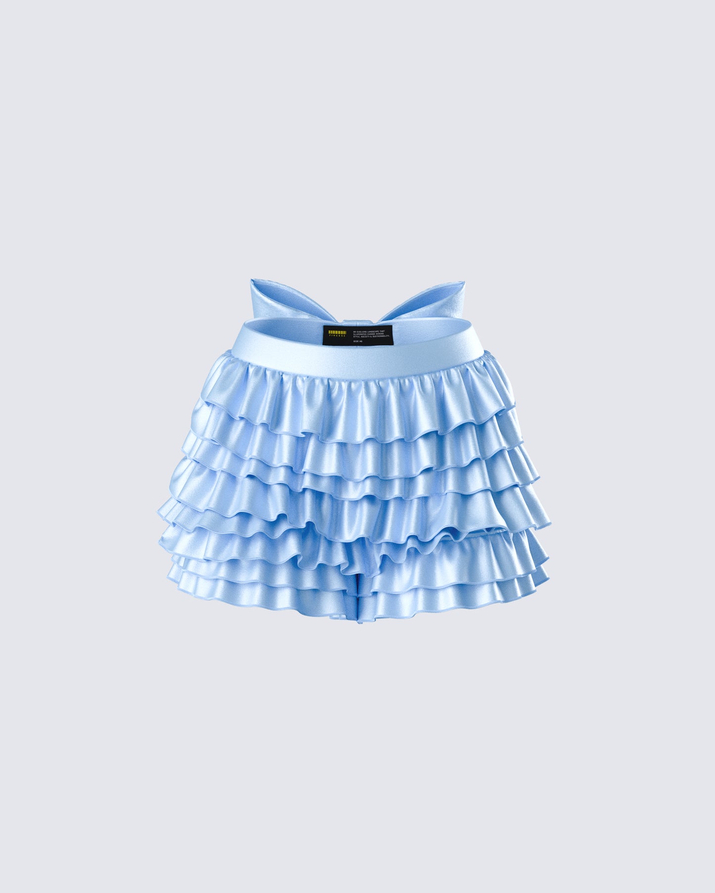 Oceana Blue Satin Ruffle Bloomer