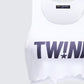 Maxine White Graphic Cut Off Tank